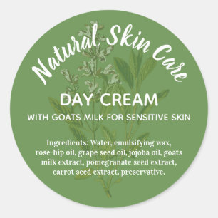 Adesivo Rótulo de Skincare Natural