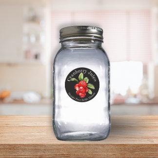 Adesivo Rótulo de Suco de Cranberry para Negócios de Enlat