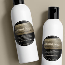 Rótulo de Traço de Pincel Dourado do Falso Produto