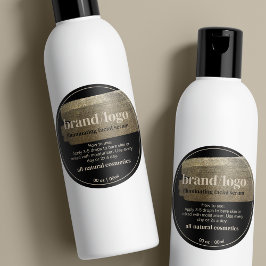 Adesivo Rótulo de Traço de Pincel Dourado do Falso Produto