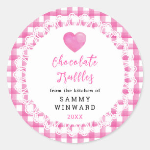 Adesivo Rótulo de Trufas de Chocolate Caseiras