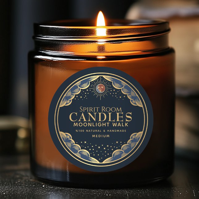 Adesivo Rótulo de Vela Editável de Tarot Gótica Colorida (Criador carregado)