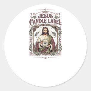 Adesivo Rótulo de Vela Jesus Vela Jesus Fé Cristã Vi