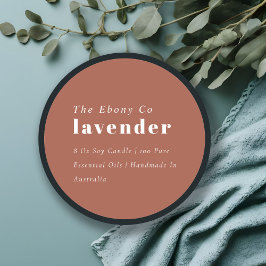 Adesivo Rótulo de Vela Rust Mínima Rústica Elegante Simple