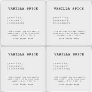 Adesivo Rótulo de vela transparente minimalista