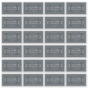 Adesivo Rótulo de Velas de Soja Doméstica 24x Escuro