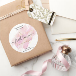 Adesivo Rótulo de velas Rótulo de jarro cor-de-rosa esfare