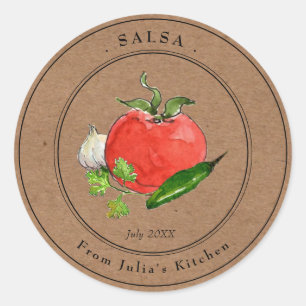 Adesivo Rótulo de vidro de papel Kraft de Salsa de Tomate 
