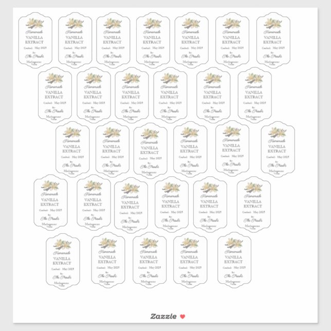 Adesivo Rótulo de Vinilo de Corte Personalizado de Vanilla (Folha)