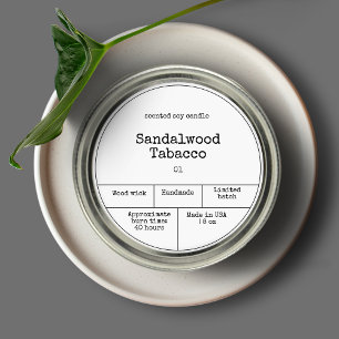 Adesivo Rótulo de Vintage Minimalista da Vela