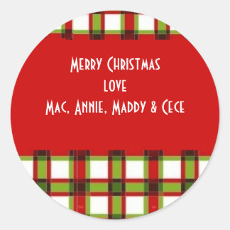 Adesivo Rótulo de xadrez do Natal