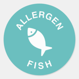 Adesivo Rótulo do Alergênio de Peixe