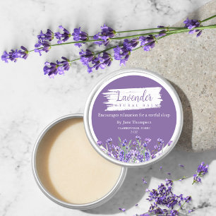 Adesivo Rótulo do Balão Natural de lavanda