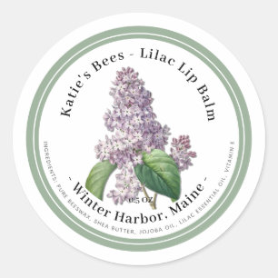 Adesivo Rótulo do Balm Lip com Ilustração Lilac