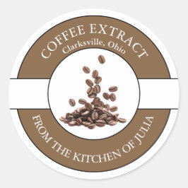Adesivo Rótulo do Café Bean