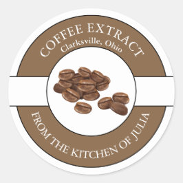Adesivo Rótulo do Café Bean