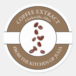 Adesivo Rótulo do Café Bean