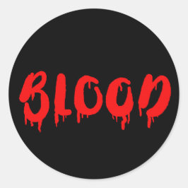 Adesivo Rótulo do Dia das Bruxas com gotejamento de vampir