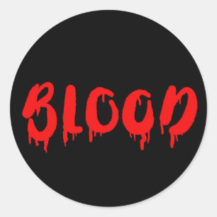 Adesivo Rótulo do Dia das Bruxas com gotejamento de vampir