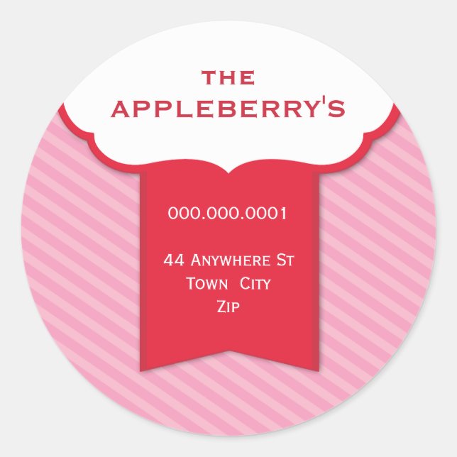 Adesivo RÓTULO DO ENDEREÇO PERSONALIZADO :: lapela 1 (Frente)