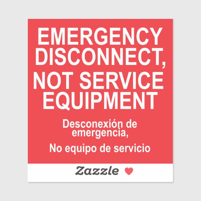 Adesivo Rótulo do Equipamento de Desconexão Sem Serviço de (Folha)