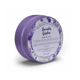 Adesivo Rótulo do Jar Cosmético do Jardim de Lavanda Roxo