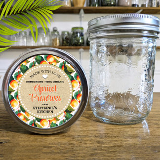 Adesivo Rótulo do Jar de Triagem de Latência de Apricots