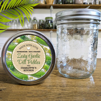 Adesivo Rótulo do Jar de Trilagem de Coleta de Dill