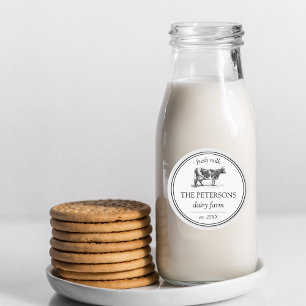Adesivo Rótulo do Leite Fresco Fazenda de Leite