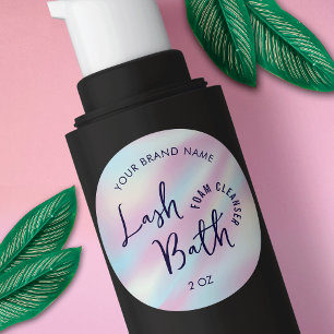 Adesivo Rótulo do Limpador de Banho da Rapariga Holográfic