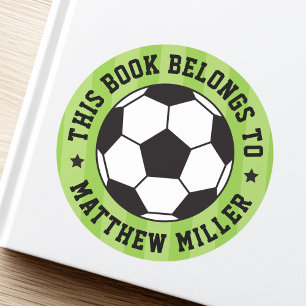 Adesivo Rótulo do livro da bola de futebol
