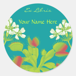 Adesivo Rótulo do Livro de Flytraptagem Venus