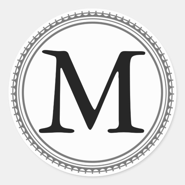 Adesivo Rótulo do Monograma (Frente)