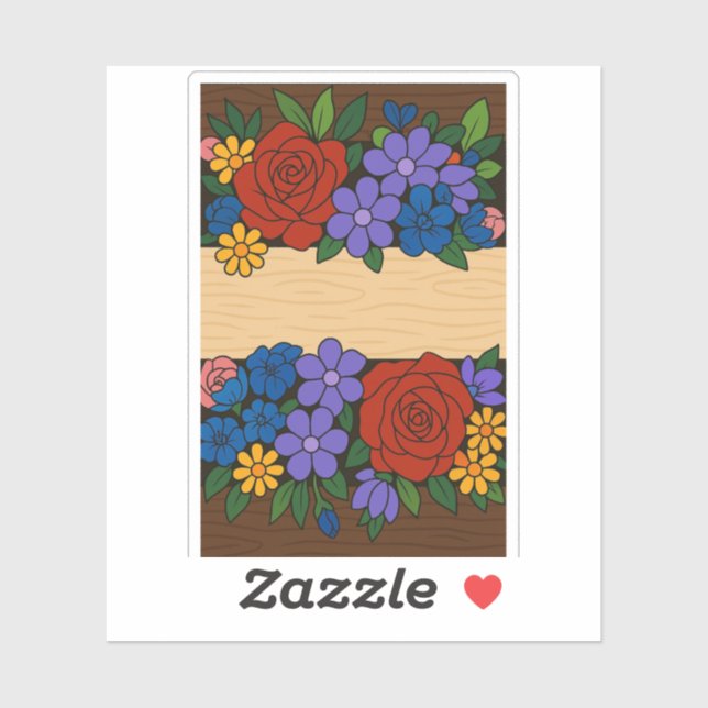 Adesivo Rótulo do nome da flor (Folha)