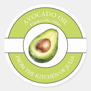 Adesivo Rótulo do Óleo Avocado