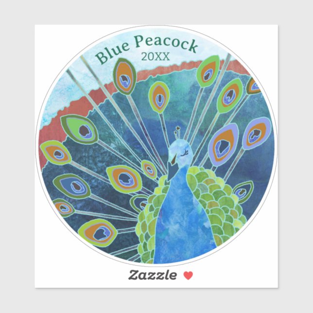 Adesivo Rótulo do Pavão (Folha)