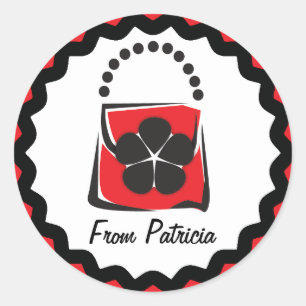 Adesivo Rótulo do presente de bolsa