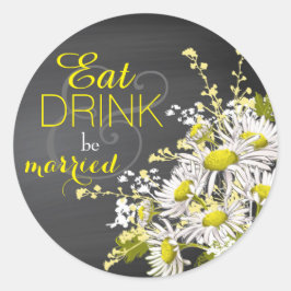 Adesivo Rótulo do Presente de Casamento Russo de Chalkboar