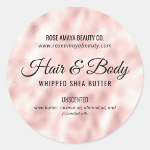 Adesivo Rótulo do produto Blush Pink Satin Elegant Beauat