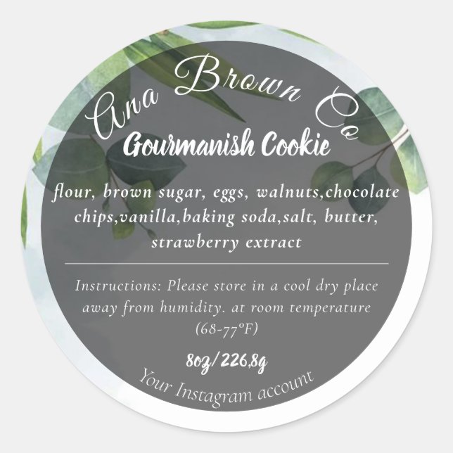 Adesivo Rótulo do produto Eucalyptus (Frente)