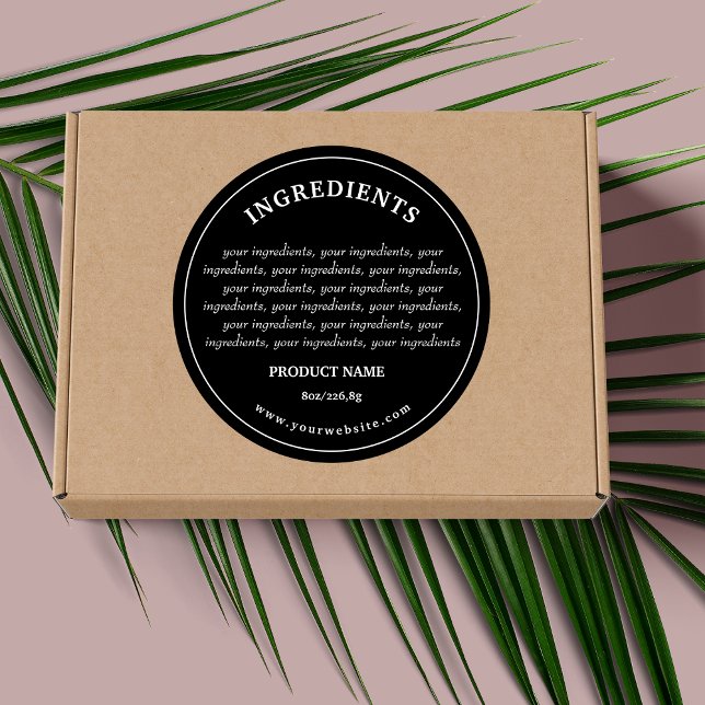 Adesivo Rótulo do produto Ingredientes (Criador carregado)