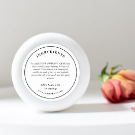 Adesivo Rótulo do produto Ingredientes