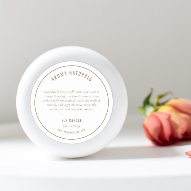 Adesivo Rótulo do produto Ingredientes de bege Neutro (Criador carregado)