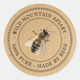 Adesivo Rótulo do produto Kraft Honeybee