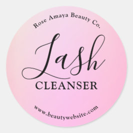 Adesivo Rótulo do Produto Shampoo Limpa Cílios Lilás Blush