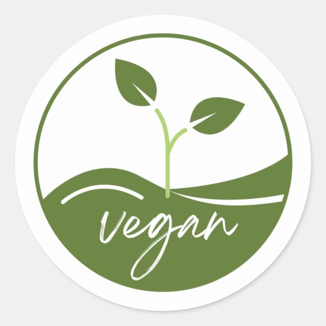 Adesivo Rótulo do produto Vegan (Frente)