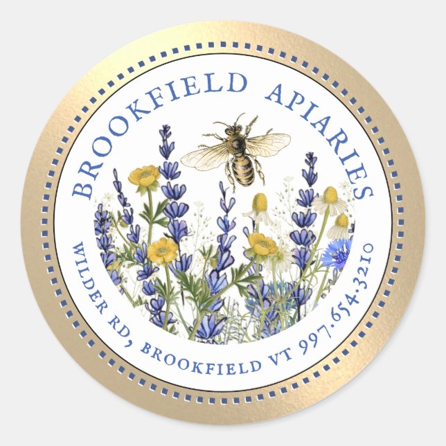 Adesivo Rótulo do Promocional Apiário do Jardim de Algodão (Frente)