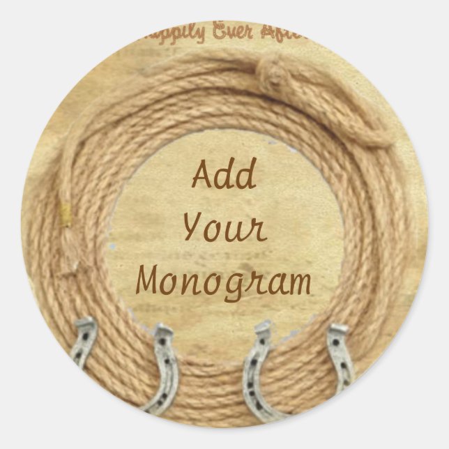 Adesivo Rótulo do selo do envelope do tema ocidental (Frente)