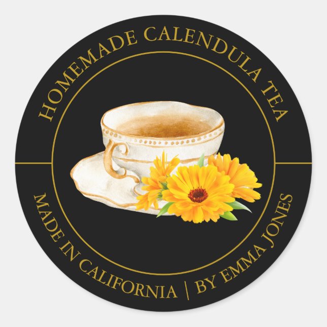 Adesivo Rótulo do Tea Modern do Calendário (Frente)