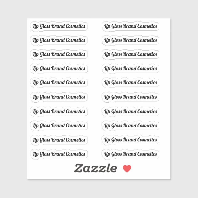 Adesivo Rótulo do tubo Glosso do Lip (Folha)